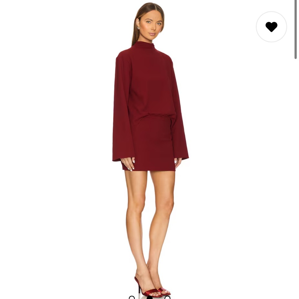Mave mini dress in ruby red